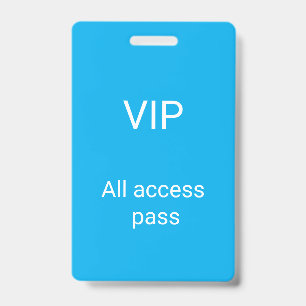 simple vip all access pass concert name occassion badge
