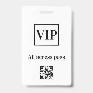 simple vip all access pass concert name occassion  badge