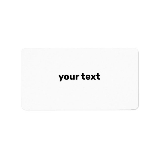 simple votre texte ici étiquette personnalisé (Devant)