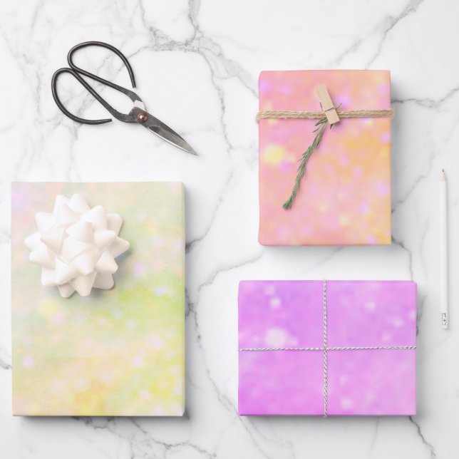 Simple warm coloured wrapping paper sheet (Front)