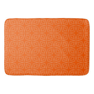 Simple warm orange bath mat