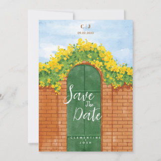Simple water colour wedding invitation