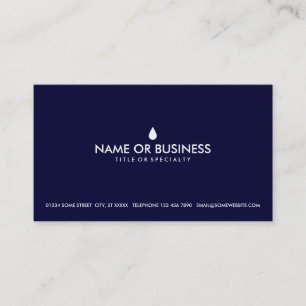 simple water drop business card