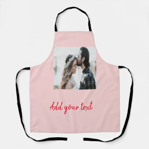Simple watercolor blue balloons add photo text apron