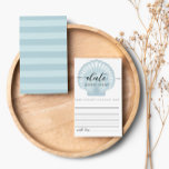 Simple Watercolor Blue Shell Date Nidht Ideas<br><div class="desc">Simple Watercolor Blue Shell Date nidht ideas Paper Sheet. Bridal shower activity. Blue sea stripes on the background.</div>