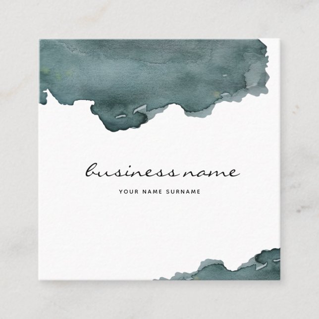 Simple Watercolor Business Card (Front)