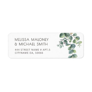Simple Watercolor Eucalyptus Leaves    Wedding