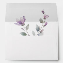 Simple  watercolor floral script wedding