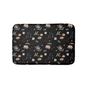 Simple watercolor flowers 1 bath mat