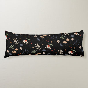 Simple watercolor flowers 1 body pillow
