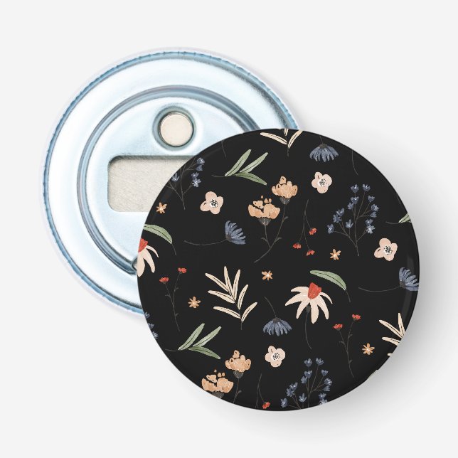 Simple watercolor flowers 1 bottle opener (Front)