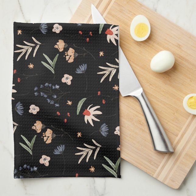 Simple watercolor flowers 1 kitchen towel (Quarter Fold)