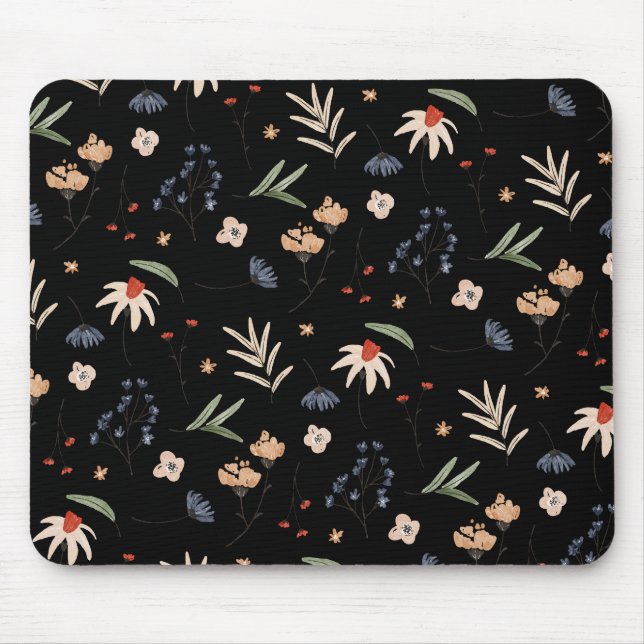 Simple watercolor flowers 1 mouse pad (Front)
