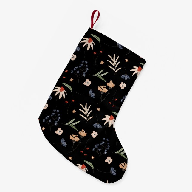 Simple watercolor flowers 1 small christmas stocking (Front (Hanging))
