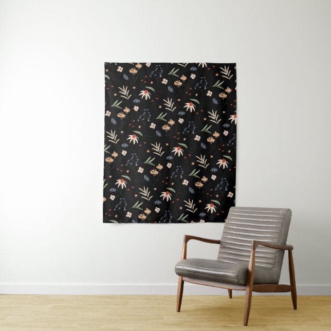 Simple watercolor flowers 1 tapestry (In Situ)