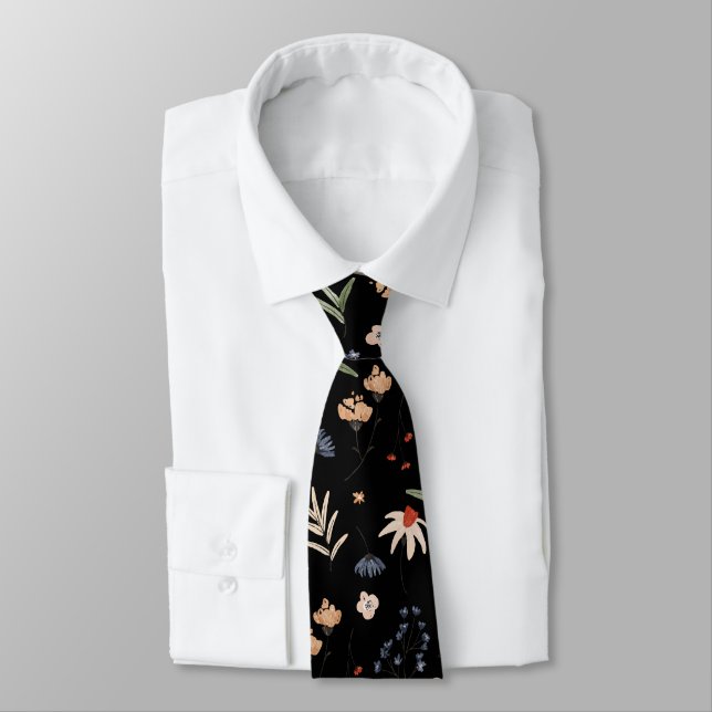 Simple watercolor flowers 1 tie (Tied)