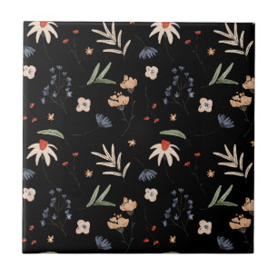 Simple watercolor flowers 1 tile
