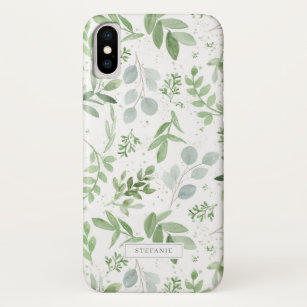 Simple Watercolor Greenery Eucalyptus Pattern Case-Mate iPhone Case