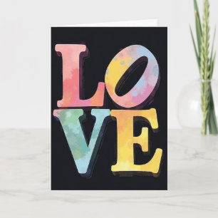Simple Watercolor Love Card