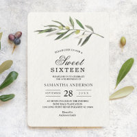 Simple Watercolor Olive Green Branch
