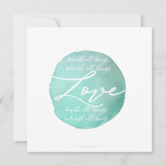 Simple watercolor religious scripture design thank you card