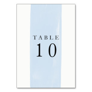 Simple Watercolor Wedding Table Number Card