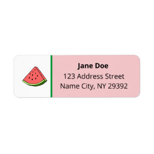 Simple Watermelon Slice Return Address Label