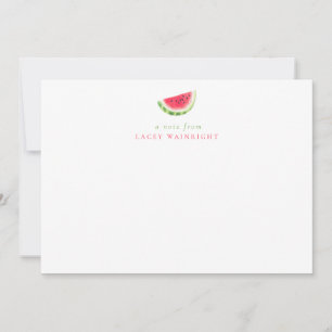 Simple Watermelon Summer Personalized Stationery Card