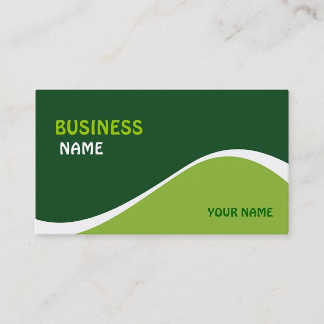 Simple Wave Design Business Card (Front)