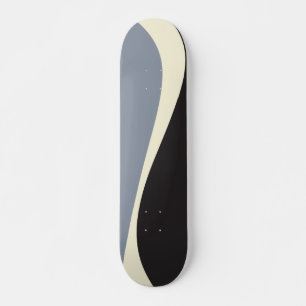 Simple Waves 2 in Black, Grey and Cream Skateboard