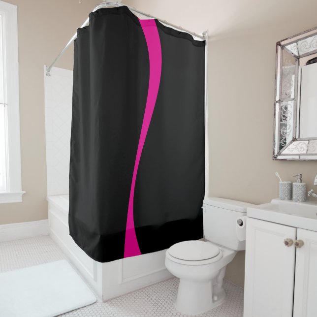 Simple Waves 2 in Magenta and Black (In Situ)