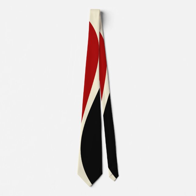 Simple Waves 2 in Red and Cream Tie (Front)