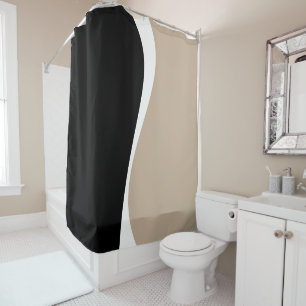 Simple Waves 2 - Taupe, Black and White