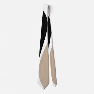 Simple Waves 2 - Taupe, Black and White Tie
