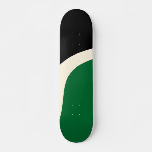Simple Waves 3 in Green, Cream and Black Skateboard