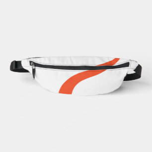 Simple Waves 3 - Orange and White Fanny Pack
