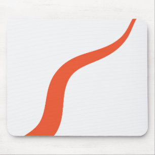 Simple Waves 3 - Orange and White Mouse Pad
