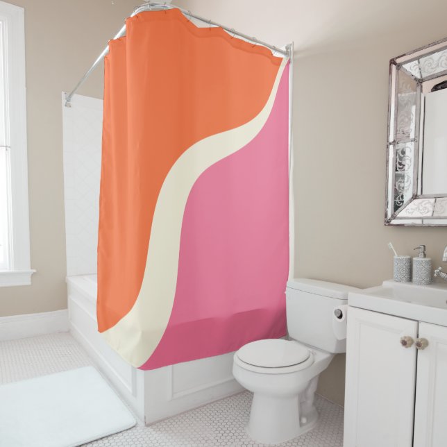 Simple Waves 3 - Pink, Orange and Cream (In Situ)