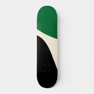 Simple Waves 4 in Green, Cream and Black Skateboard