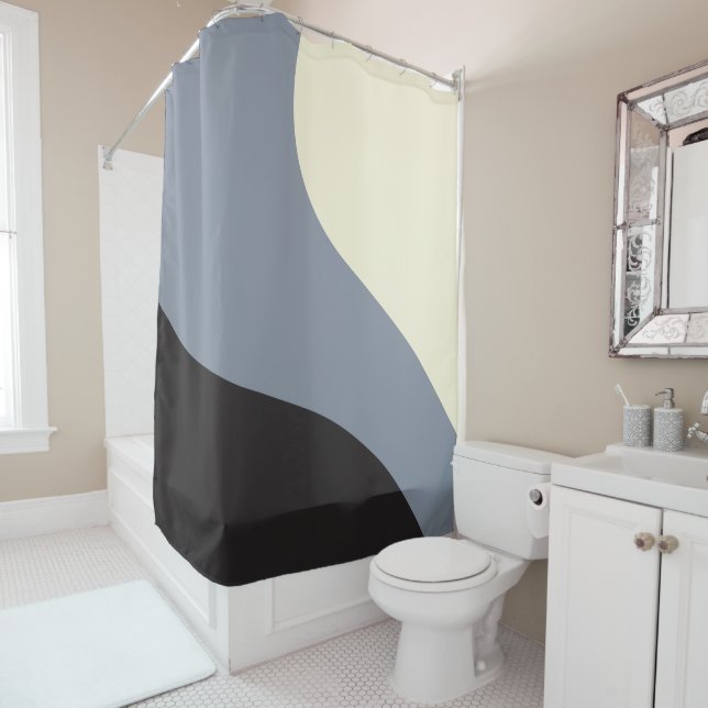 Simple Waves - Black, Grey and Cream (In Situ)