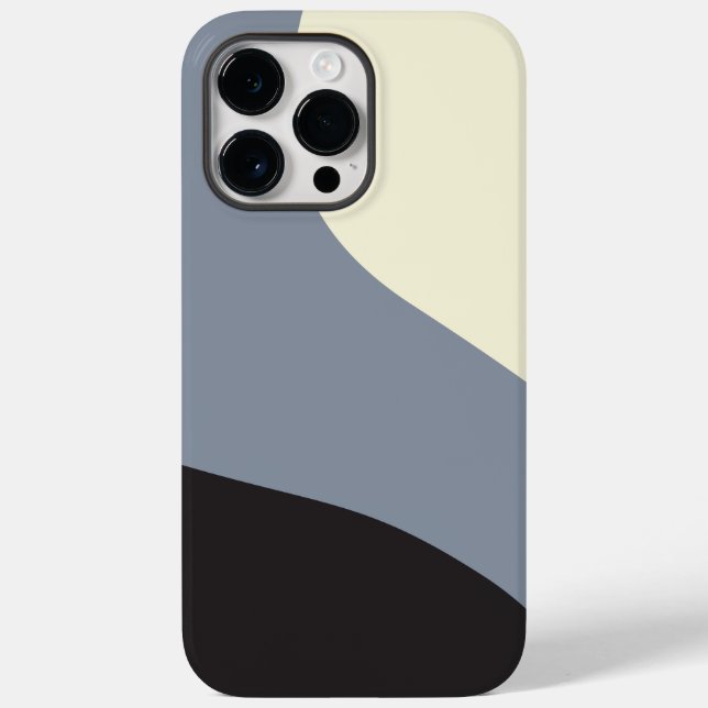 Simple Waves - Black, Grey and Cream Case-Mate iPhone Case (Back)