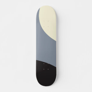 Simple Waves - Black, Grey and Cream Skateboard