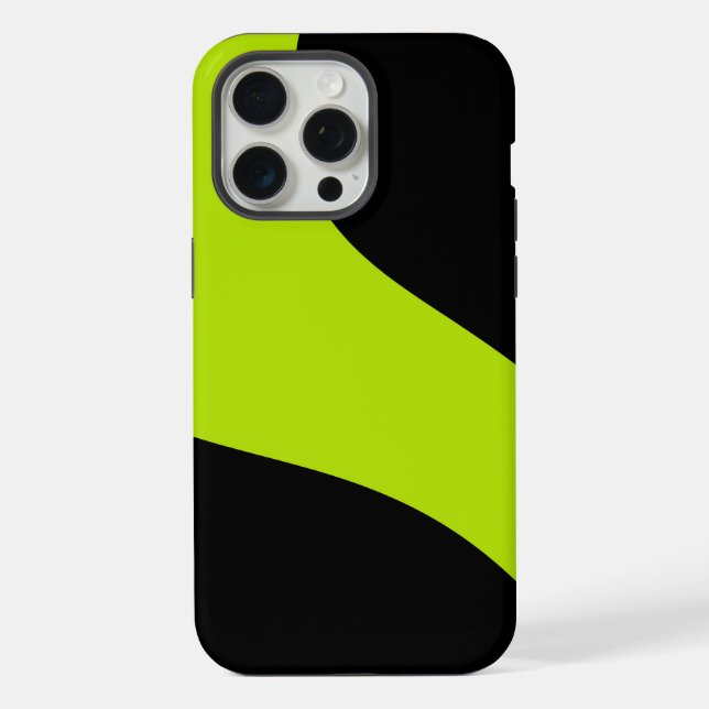 Simple Waves in Lime Green iPhone Case (Back)