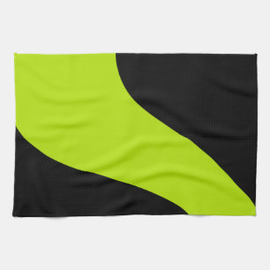 Simple Waves in Lime Green Kitchen Towel
