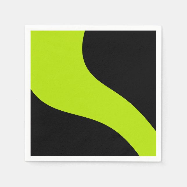 Simple Waves in Lime Green Napkin (Front)