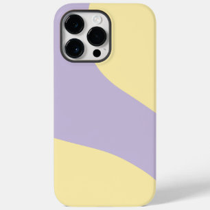 Simple Waves in Pastel Yellow and Purple Case-Mate iPhone 14 Pro Max Case