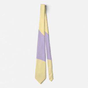 Simple Waves in Pastel Yellow and Purple Tie
