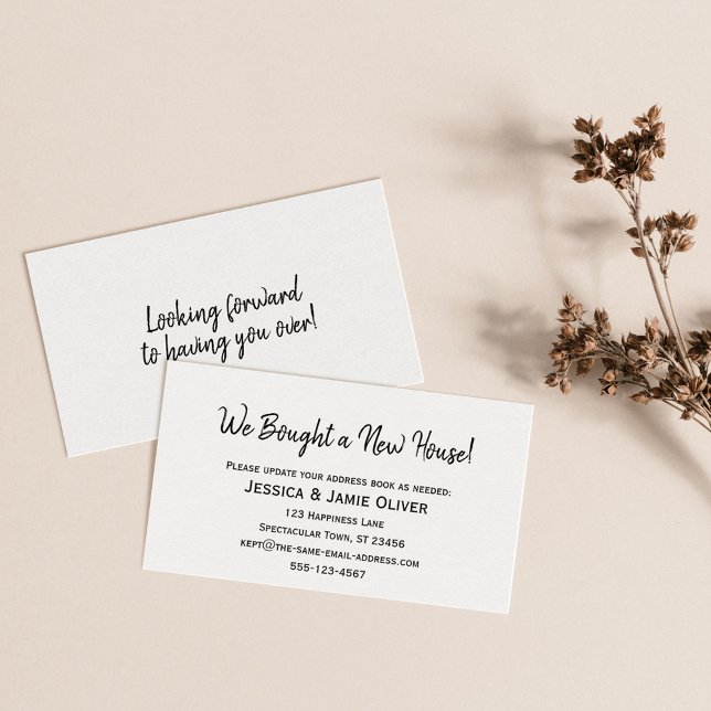 Simple "We Bought a New House!" White Card (Creator Uploaded)