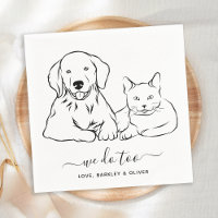 Simple We Do Too Customized Dog Cat Pet Wedding