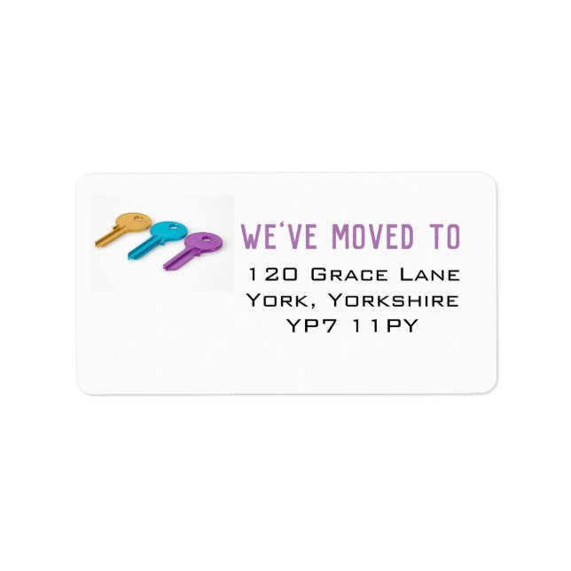 Simple We’ve Moved New Home Address Labels (Front)